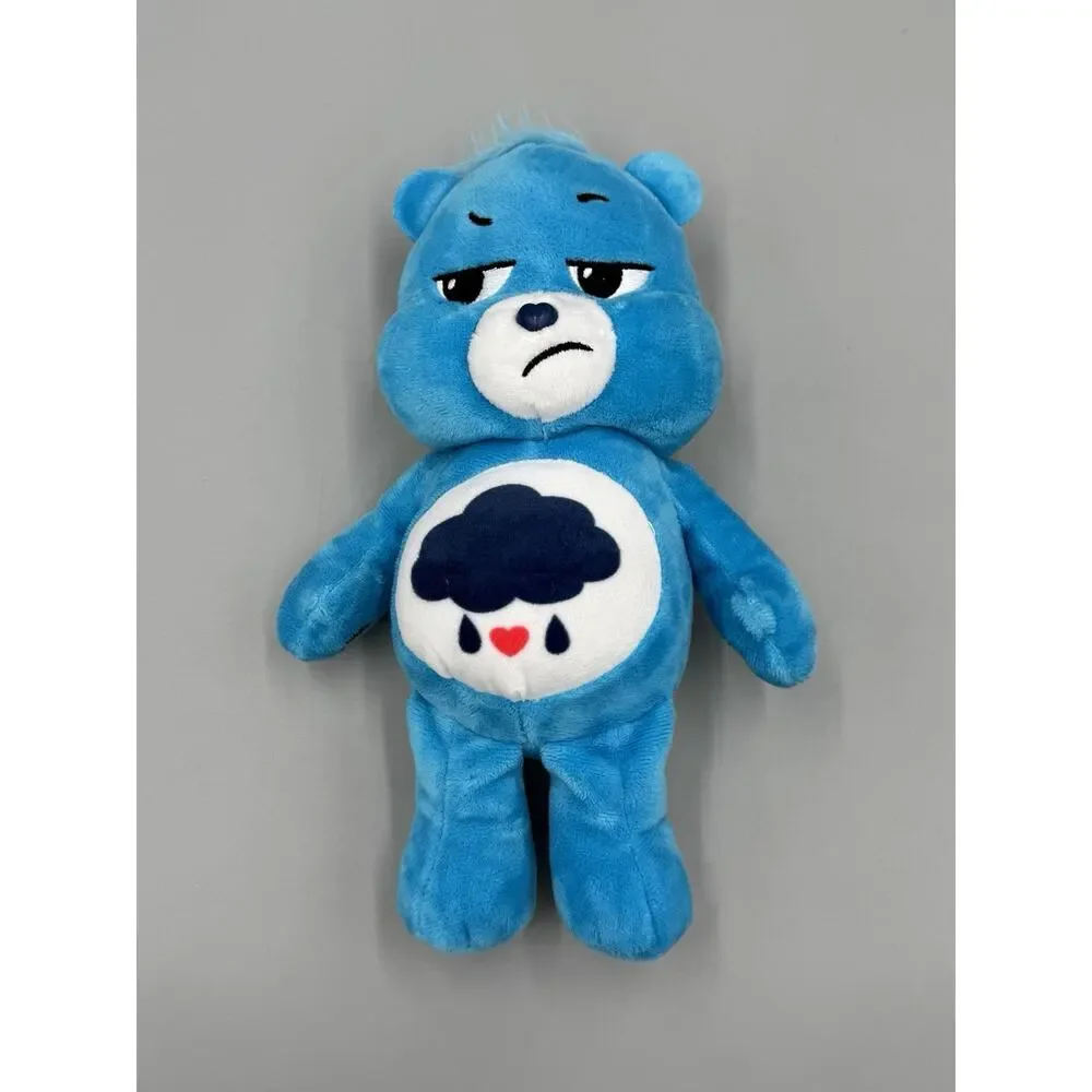 Care Bears Grumpy Bear Blue Plush Small 9” Stuffed Animal Basic Fun 2020